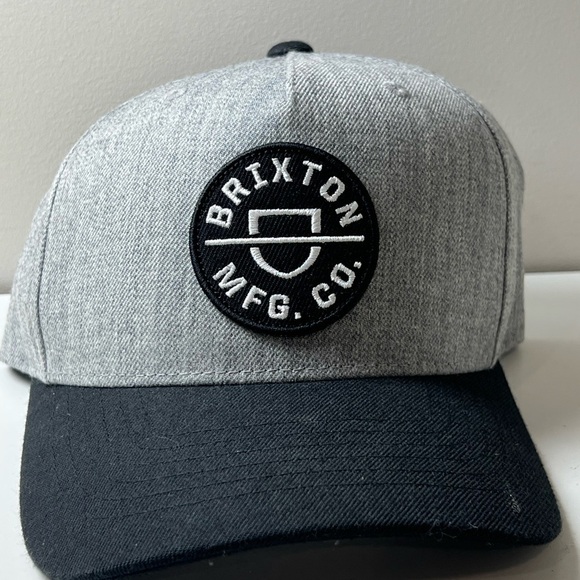 Classic Brixton Black and Gray Fromt Emblem Patch Logo Trucker Hat - Picture 1 of 4
